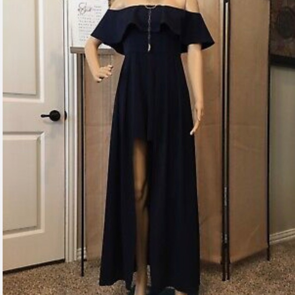 Altar’d State navy blue romper maxi dress